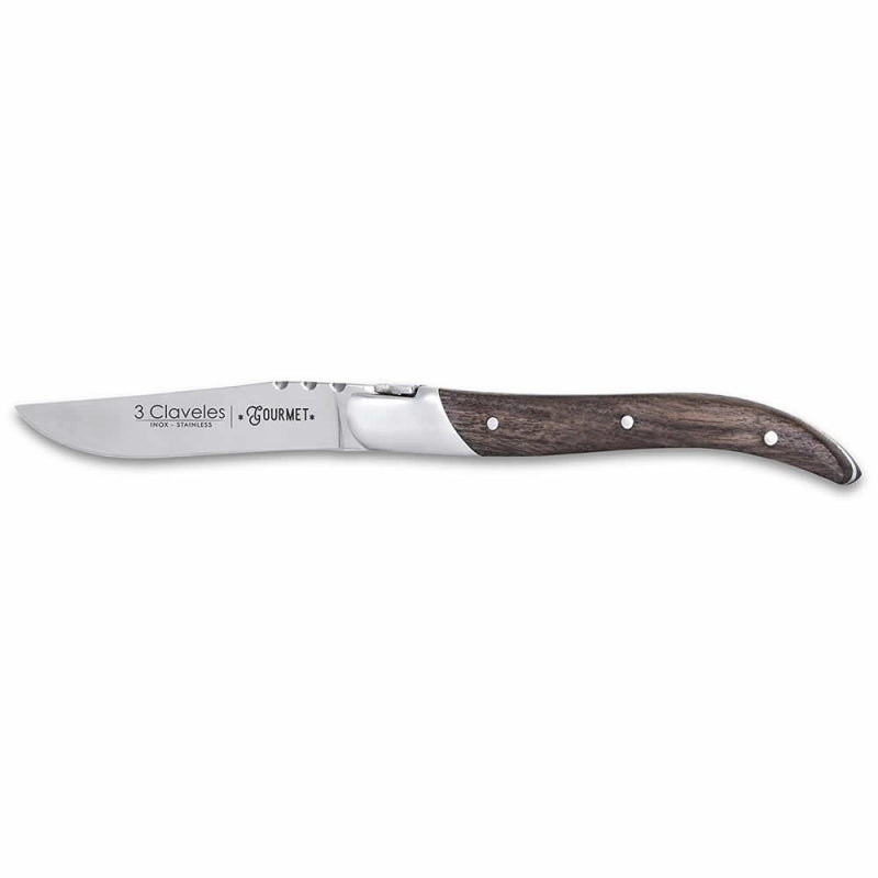 Cuchillo Tres claveles chuleteros gourmet cms. Juego de 4 piezas.