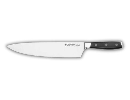 Cuchillo Tres claveles # 1534 inox forjado cocinero Toledo 25 cm