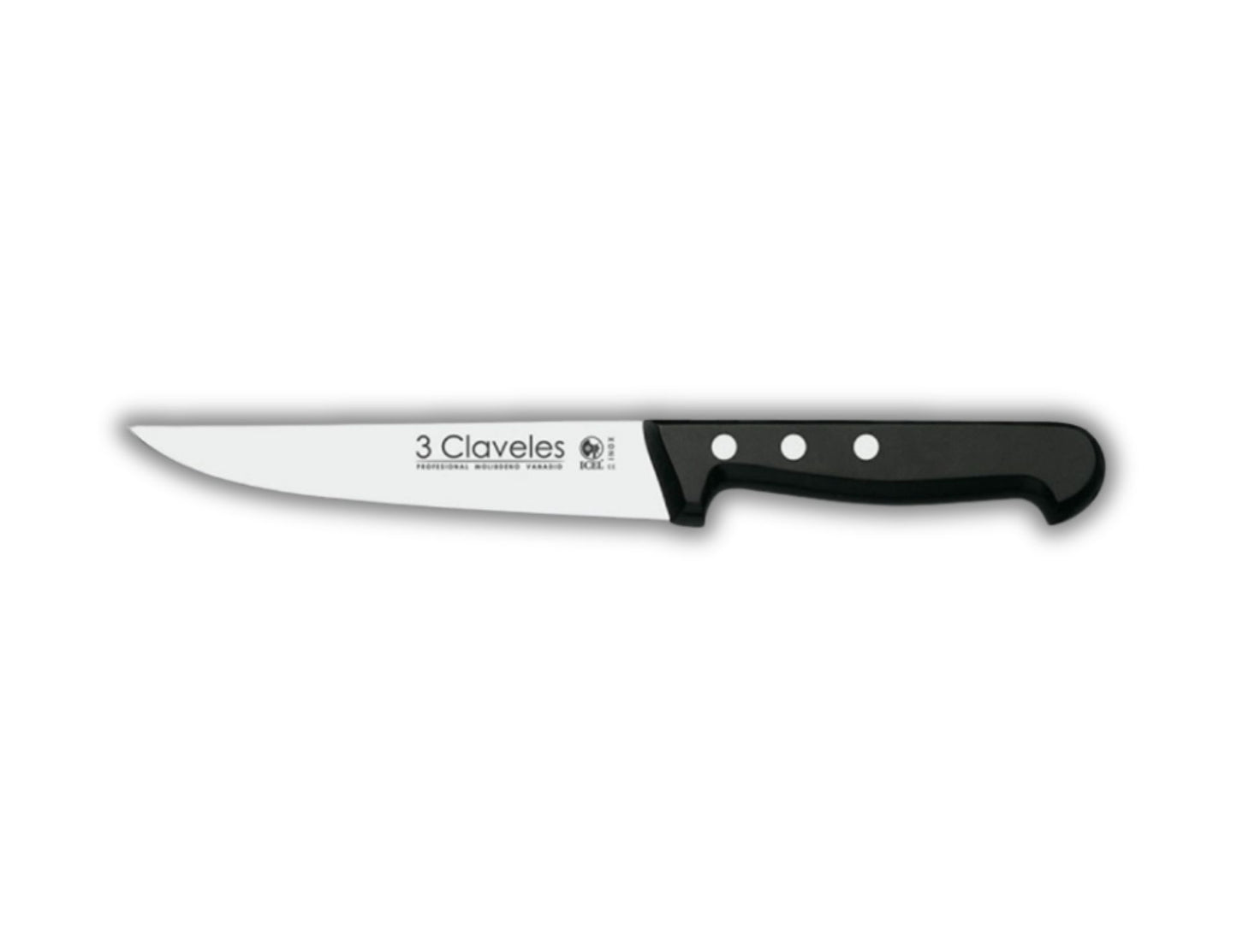 Cuchillo tres claveles # 937 inoxidable mango abs 15,5cms cocina