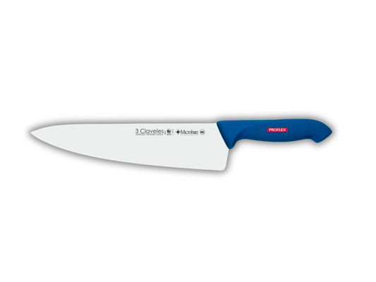 Cuchillo tres claveles #8273 proflex 25cms mango azul cocinero